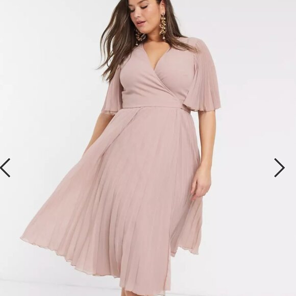 ASOS Curve Mauve Midi Dress - Picture 5 of 6